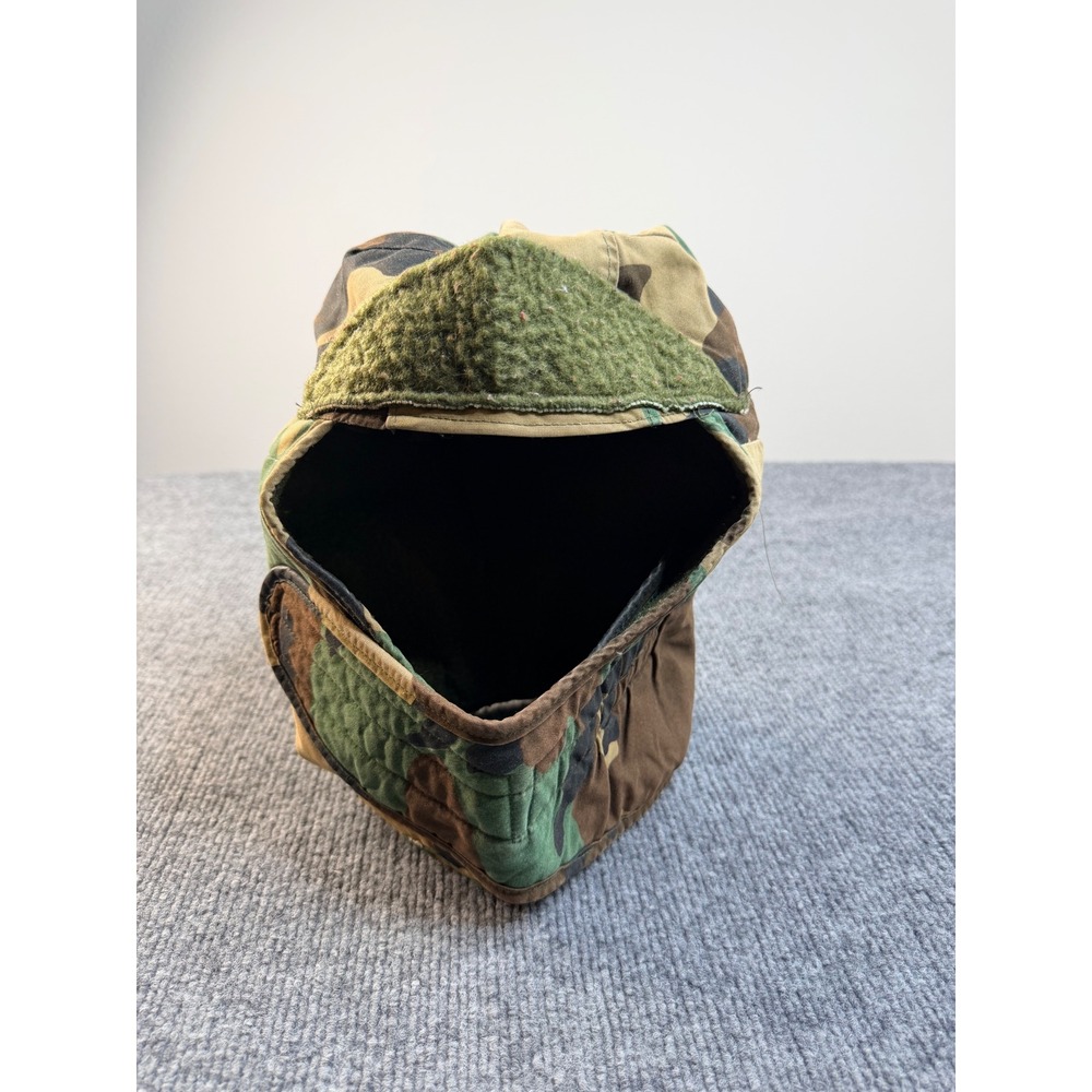 Vintage Propper US Military Woodland Camo Cold Wether Helmet Liner Cap Hat 7 1/4